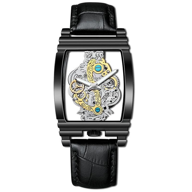 New Fashion Double Sided Hollowed Out Transparent Watch Men Luxury Gold Watches Full Steel Quartz Wristwatches Men Montre Homme - Image 10