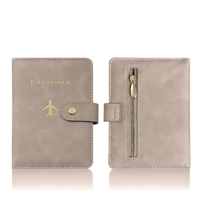 Airplane Print PU Leather Passport Holder for Men And Women with Zipper Pocket And SIM Card Slot Travel Document Wallet - Image 14