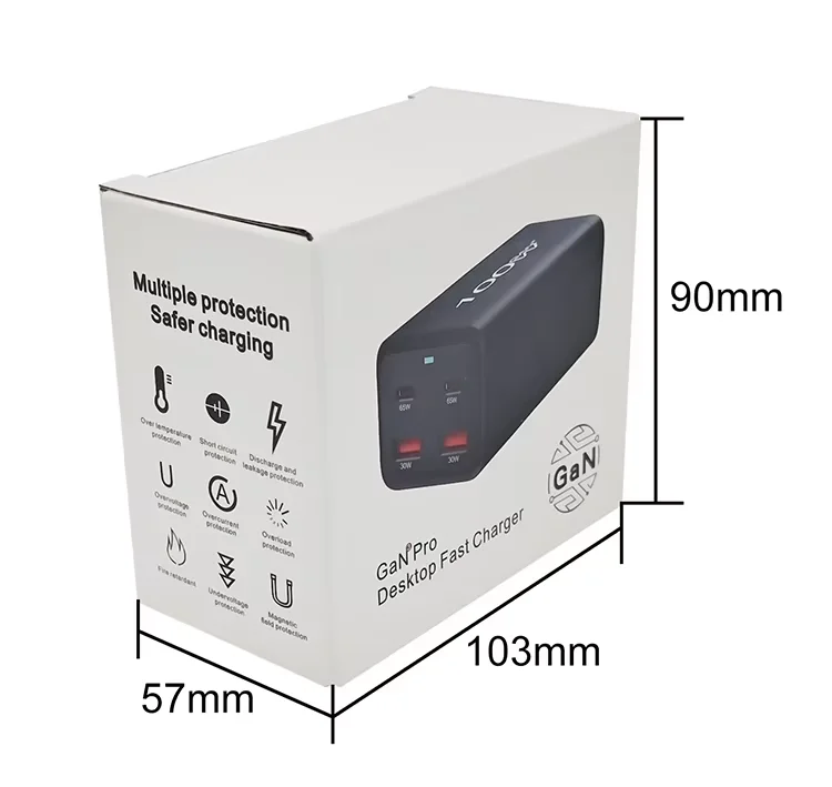 200W Desktop GaN Charger Adapter USB Type C PD 100W Super Fast Charging 6-Port Multiple Station for iPhone Made Durable PC - Image 6