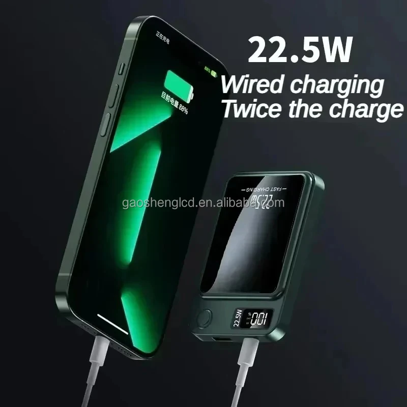 Custom 22.5W Portable Magnetic Power Bank 10000mah 20000mah with Holder External Battery Wireless Charger Power Bank for Phone - Image 5