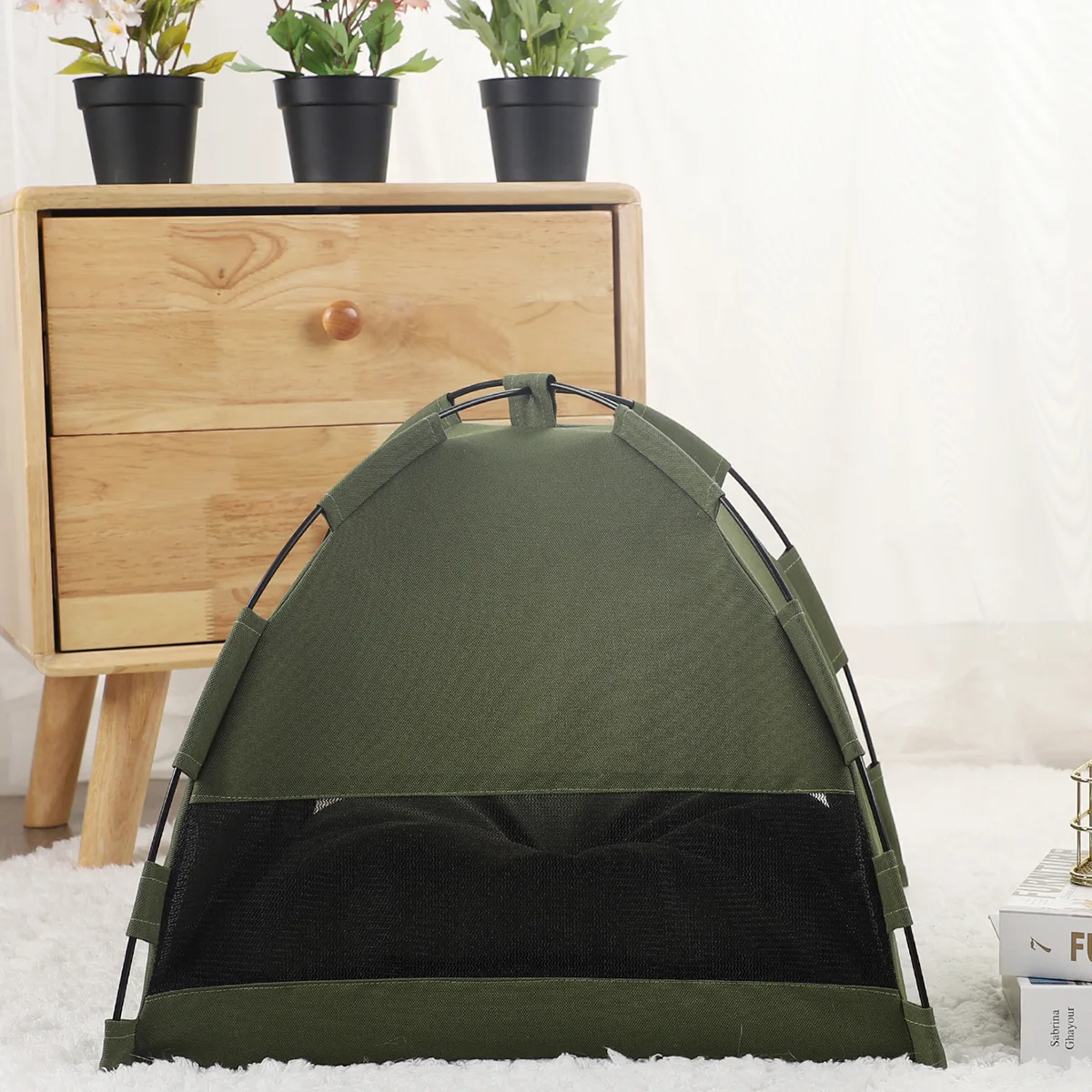 Foldable Summer Cooling Pet Tent Bed for Dogs and Cats Outdoor Use - Image 5