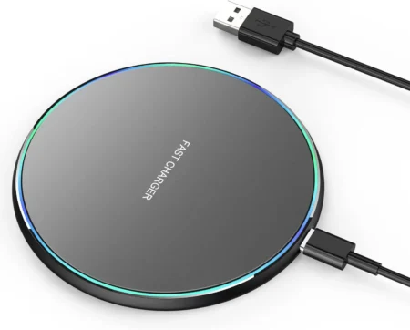 Fast Wireless Charger 15W Max Compatible with for iPhone 16/16 Plus/16 Pro Max/15/14/13/SE/12 Series & for Galaxy S24 5V/2A 9V/2