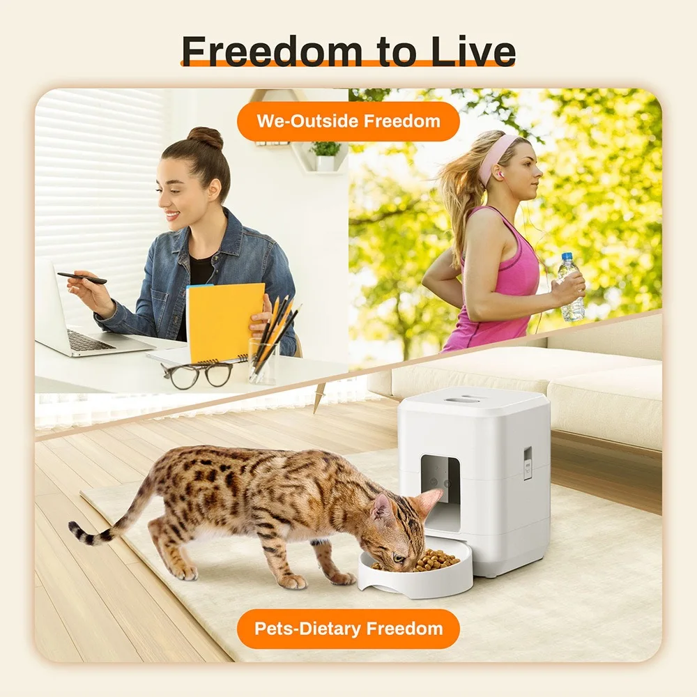 2L Smart Pet Feeder with Timed Remote Feeding and Remote Control via Mobile App - Image 6
