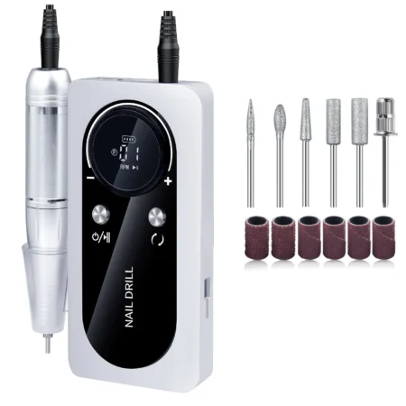 Professional High Speed 45000Rpm Portable Electric Rechargeable Nail Drill Machine for Nail Polishing