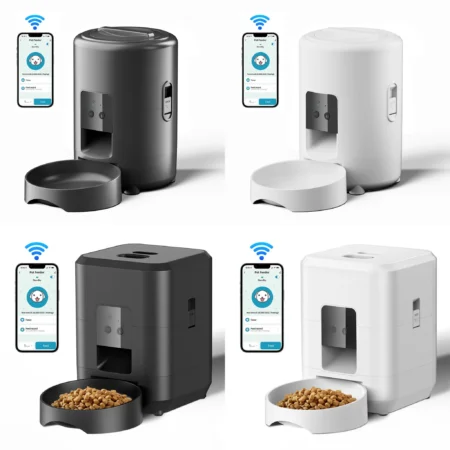 2L Smart Pet Feeder with Timed Remote Feeding and Remote Control via Mobile App