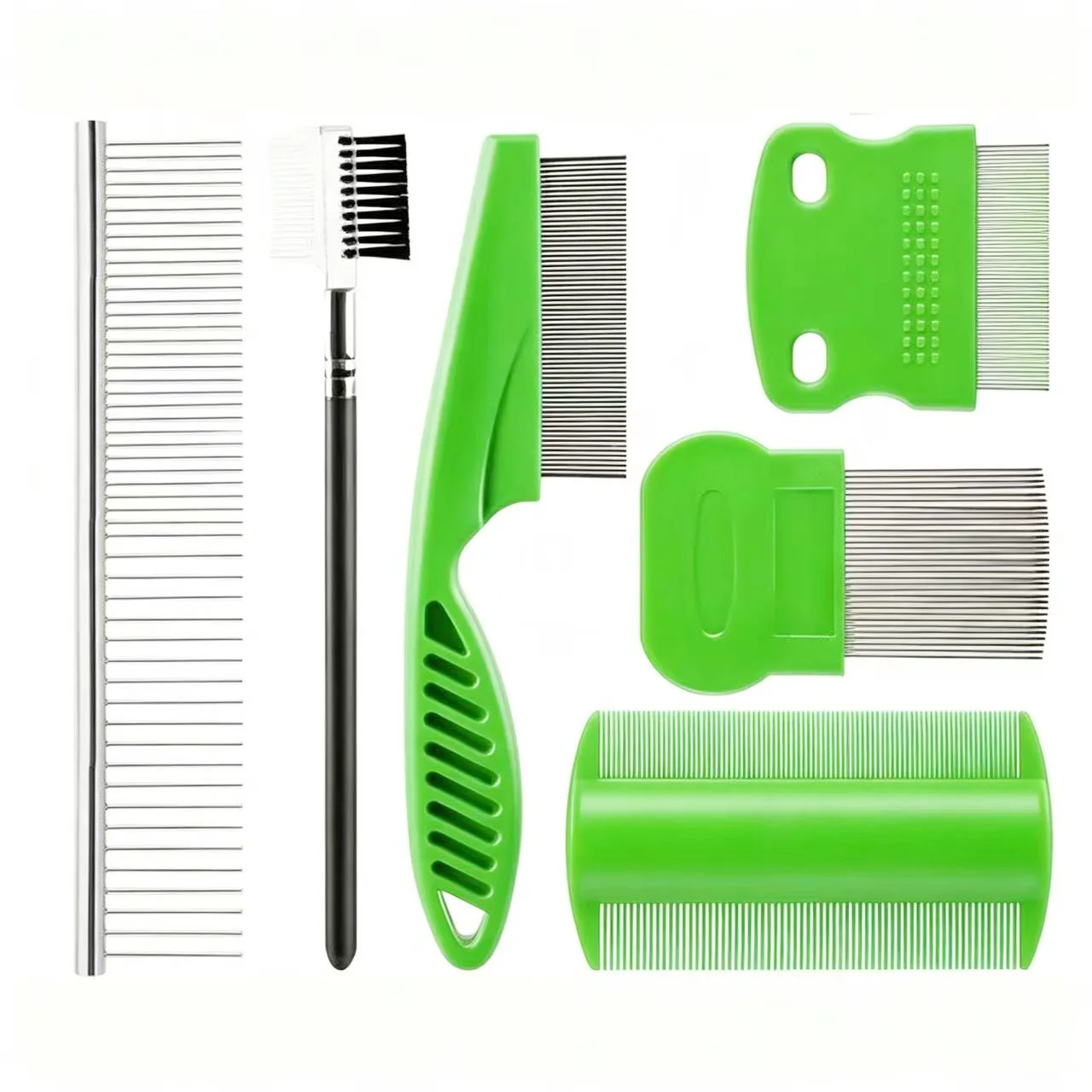 6-Piece Pet Grooming Kit Professional Cleaning and Lice Removal Tool Set Detangling Hair Brush for Dogs and Cats Wholesale - Image 8