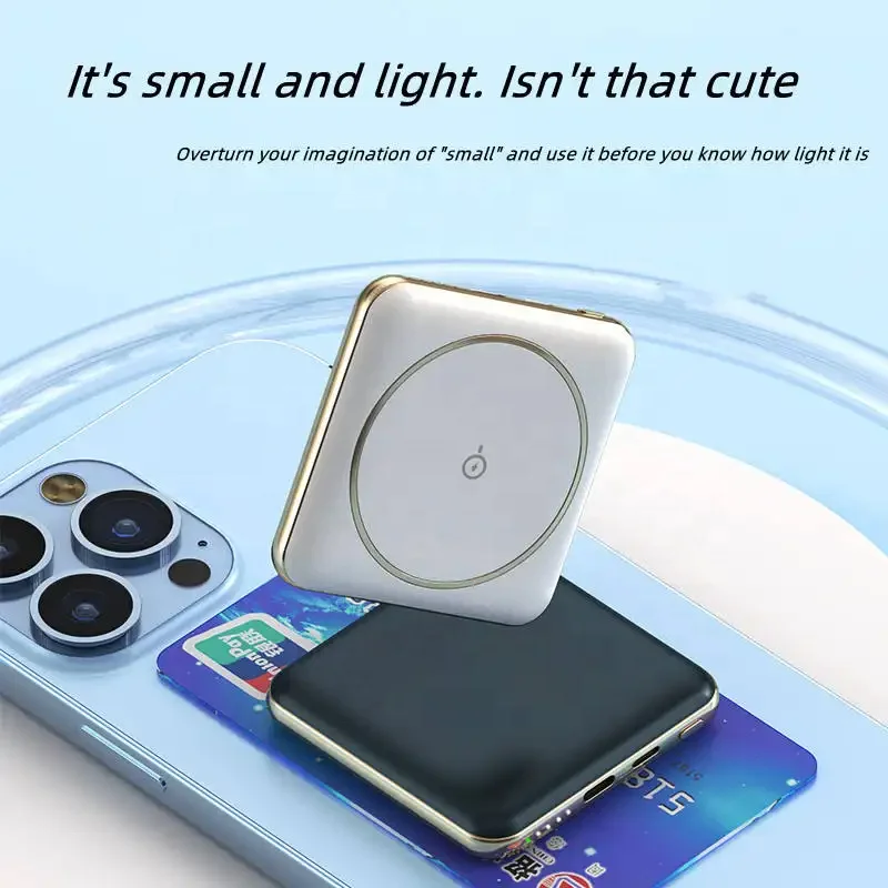 Hot Sale 10000mah Type C Portable Mini Magnetic Power Bank Fast Charger Wireless Powerbank for Phone - Image 4