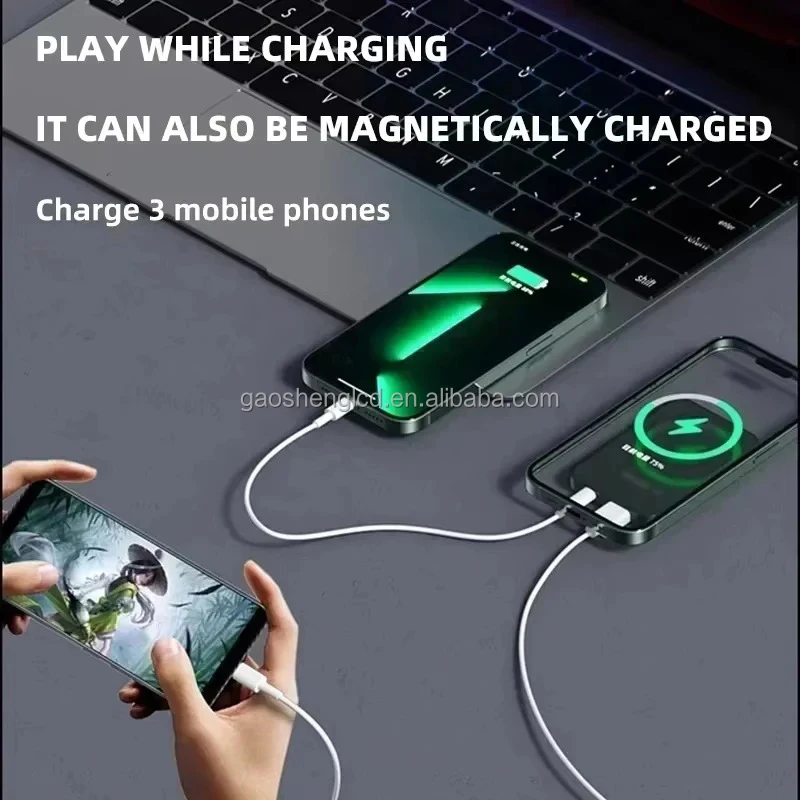 Custom 22.5W Portable Magnetic Power Bank 10000mah 20000mah with Holder External Battery Wireless Charger Power Bank for Phone - Image 2