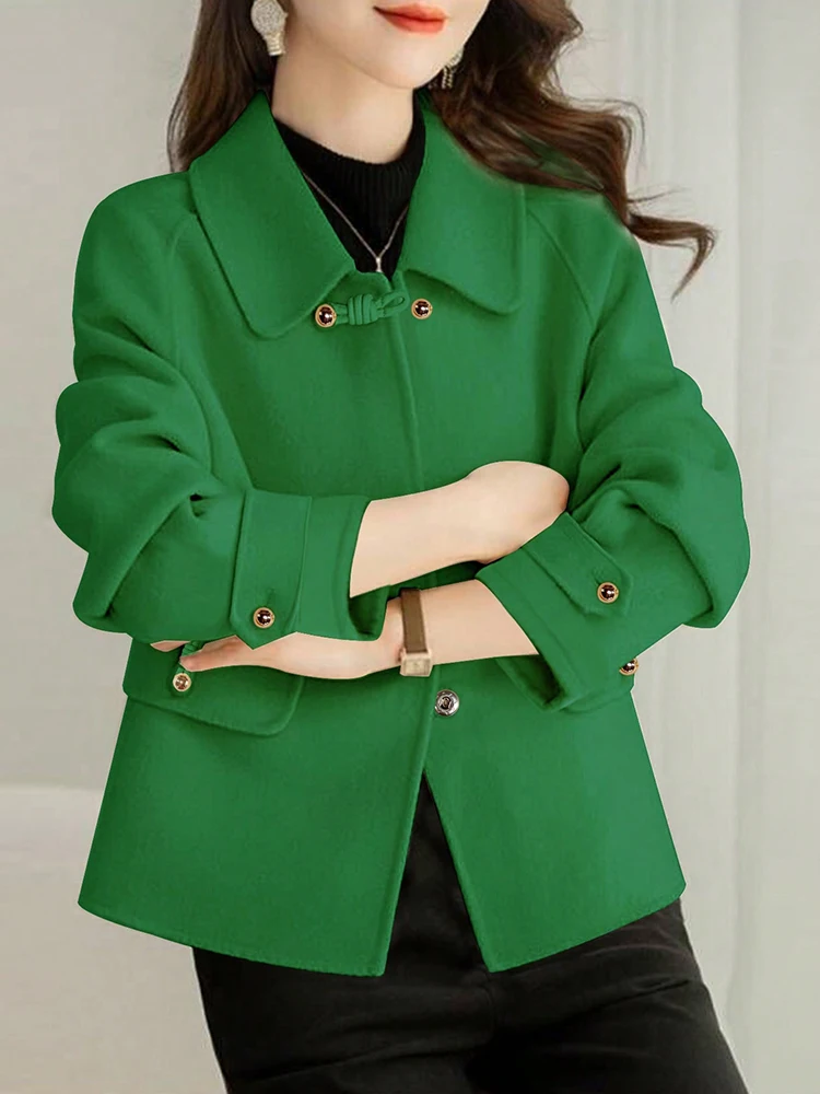 Elegant Solid Short Coats for Woman Autumn Winter Warm Woman Clothing Formal Office Female Coat Outfits New In Outerwears - Image 9