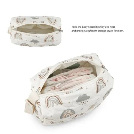 Baby Diaper Organizes with Lovely Desigs Watertight Hanging Storage Bag Portable Baby Diaper Pouches Stylish for Travel