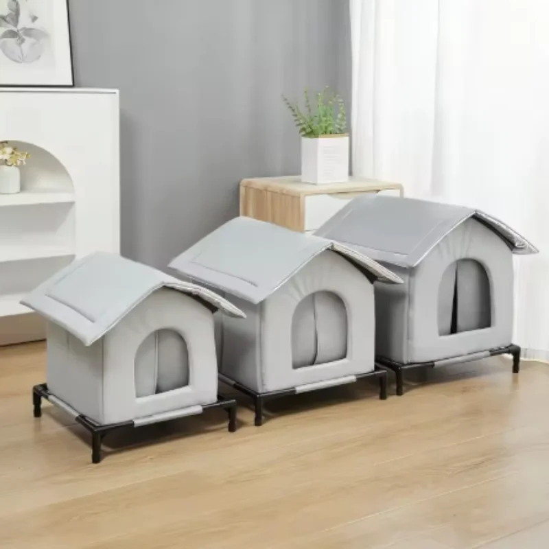 Foldable All-Season Waterproof Cat House Winter Warm Summer Cool Pet Shelter for Indoor & Outdoor Use - Image 6