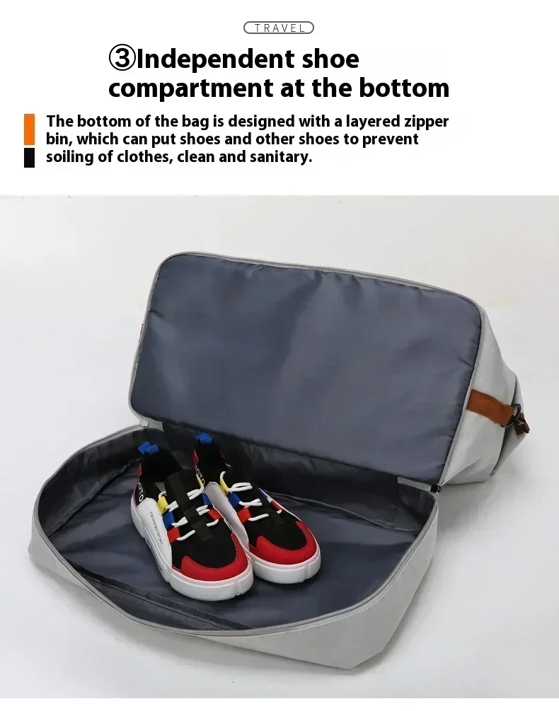 Large Capacity Travel Gym Bag Short-distance Luggage Portable Fitness Bags Shoulder Crossbody Handbags Men's Sports Waterproof B - Image 5