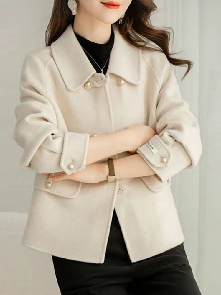 Elegant Solid Short Coats for Woman Autumn Winter Warm Woman Clothing Formal Office Female Coat Outfits New In Outerwears - Image 7