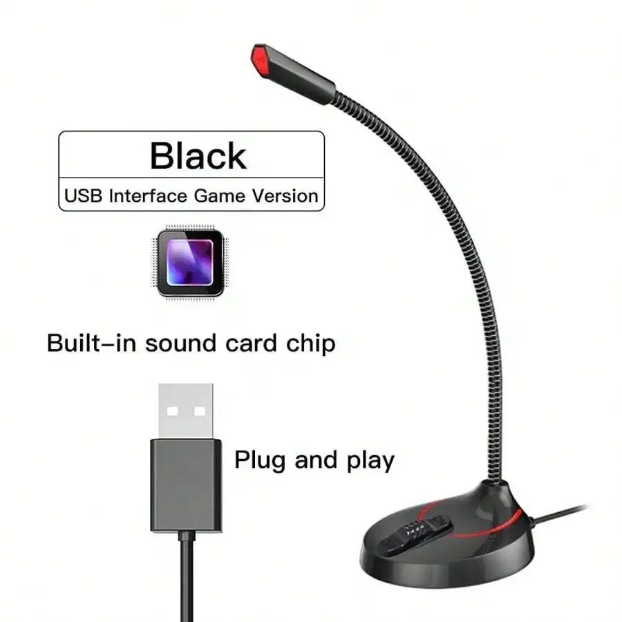 3.5mm or USB Professional Microphone Recording Singing Desktop Computer Games Microphone Omnidirectional Capacitive Microphone - Image 7