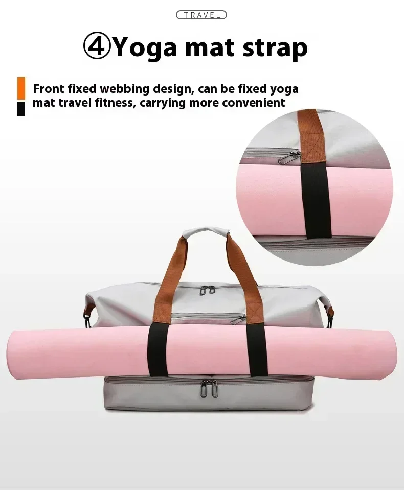 Large Capacity Travel Gym Bag Short-distance Luggage Portable Fitness Bags Shoulder Crossbody Handbags Men's Sports Waterproof B - Image 6
