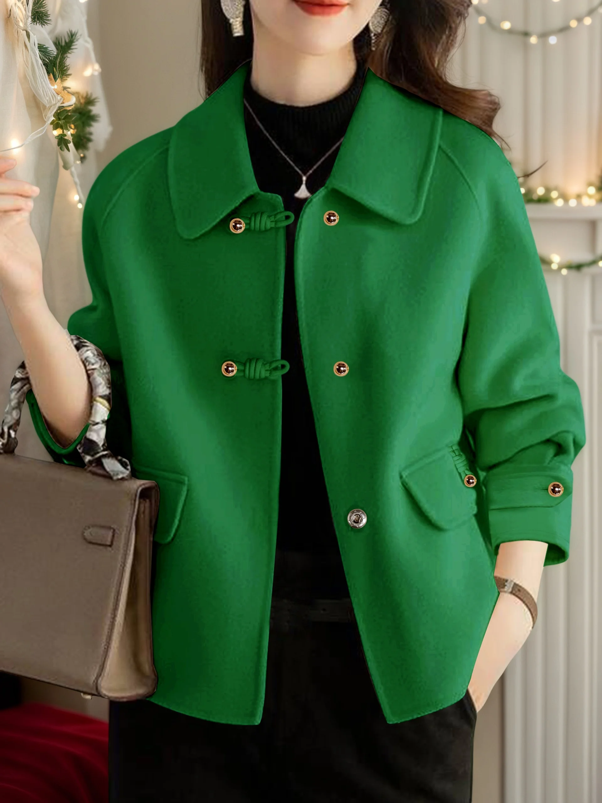 Elegant Solid Short Coats for Woman Autumn Winter Warm Woman Clothing Formal Office Female Coat Outfits New In Outerwears - Image 6