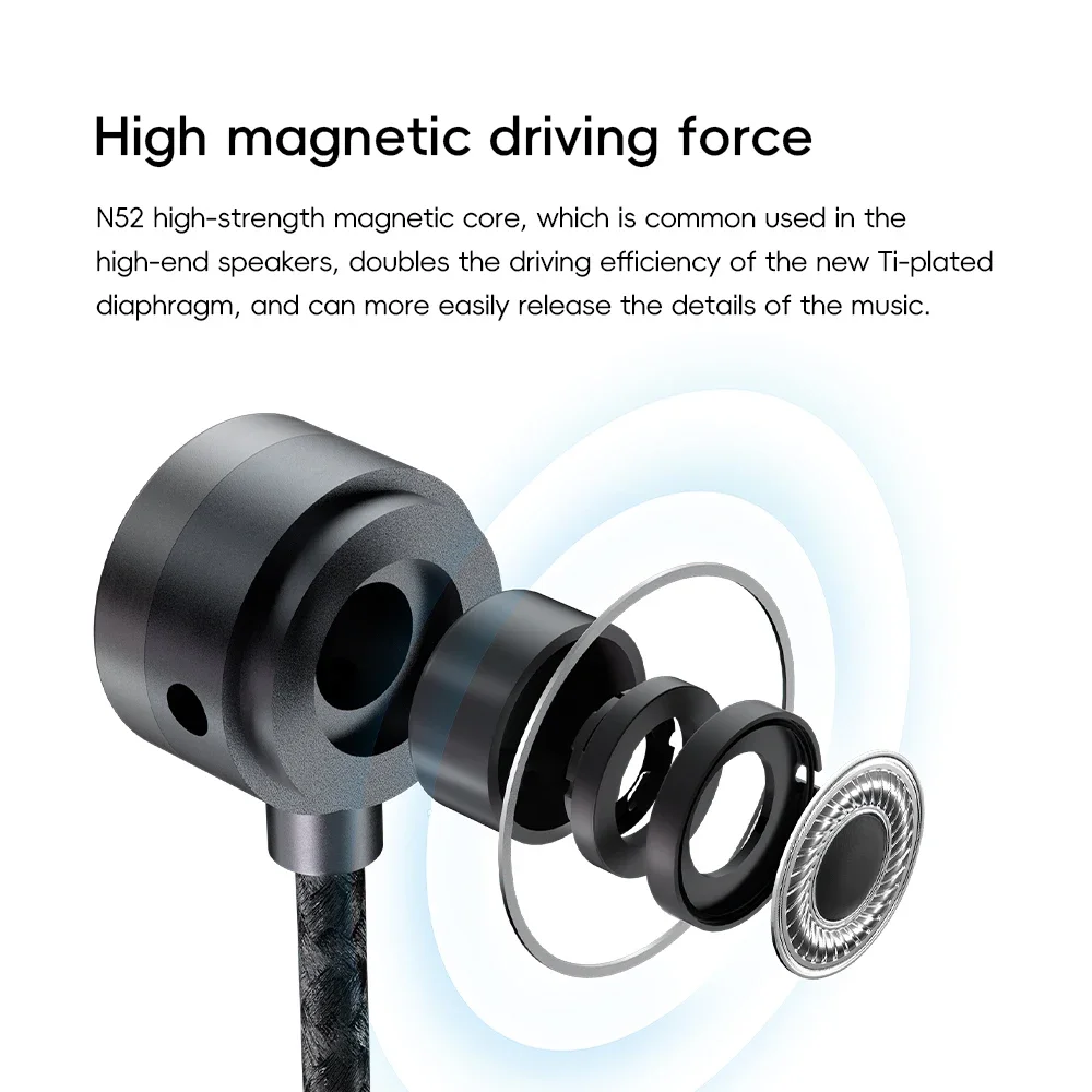 HiBy Yves 6mm Micro-dynamic Ti-plated HiFi Earphones High-magnetic Driver Low Resonance Chamber Noise-isolation Skin-friendly - Image 5