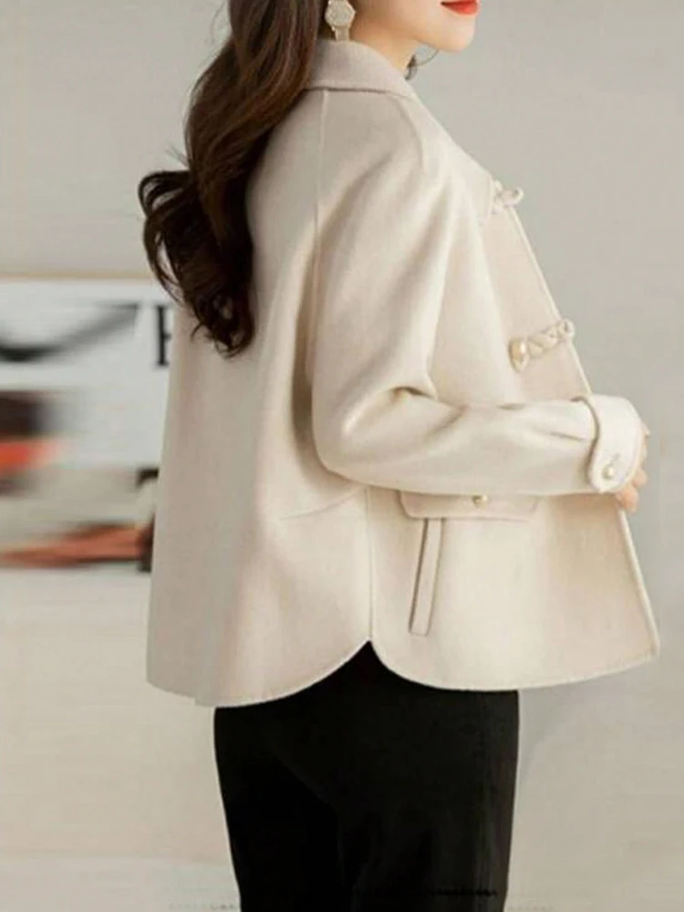 Elegant Solid Short Coats for Woman Autumn Winter Warm Woman Clothing Formal Office Female Coat Outfits New In Outerwears - Image 2