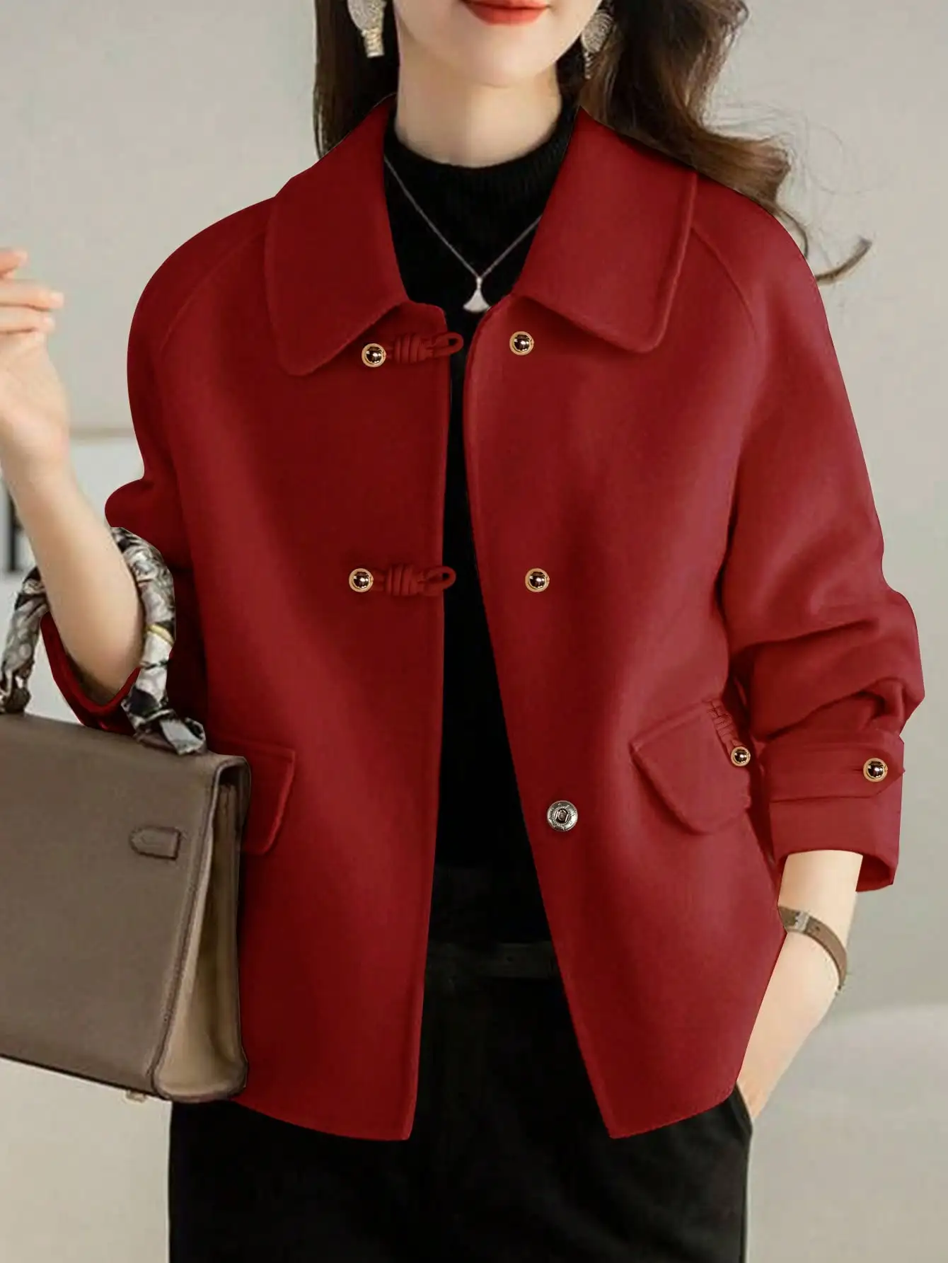 Elegant Solid Short Coats for Woman Autumn Winter Warm Woman Clothing Formal Office Female Coat Outfits New In Outerwears - Image 3