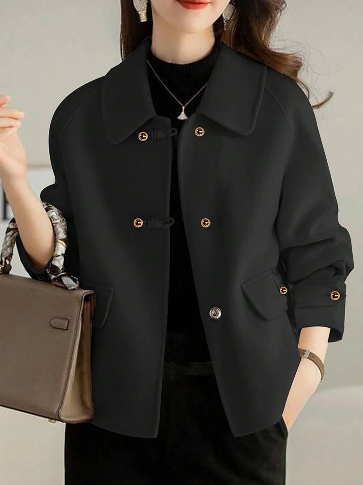 Elegant Solid Short Coats for Woman Autumn Winter Warm Woman Clothing Formal Office Female Coat Outfits New In Outerwears - Image 8